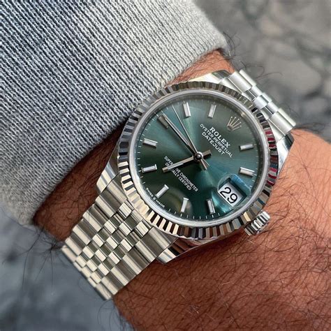 2022 rolex datejust green.